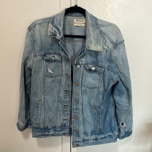 Madewell oversized jean jacket / size L